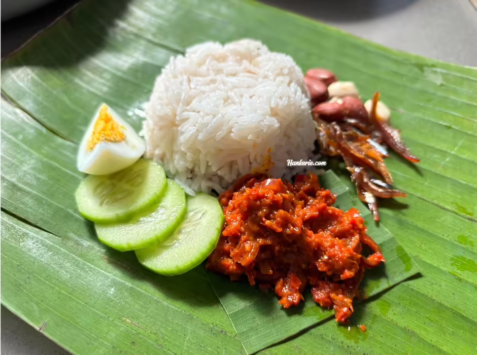 Malaysian Nasi lemak bungkus Coconut milk Rice