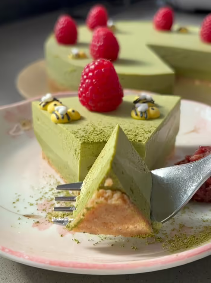 No bake matcha green tea cheese cake