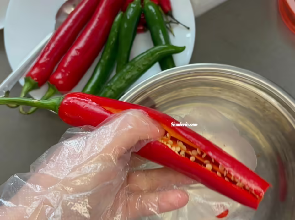 Sambal Belacan Chillies for pan mee noodle
