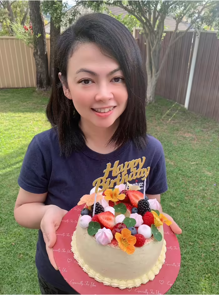 How to Make a Bakery-Style Pandan Chiffon Birthday Cake 8 Pandan birthday cake 6 jpeg